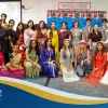 Group of Westcliff Students and Employeees posting in cultural attire at the International Food and Culture Festival